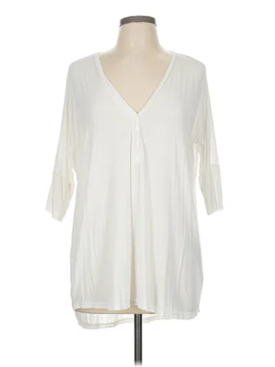 Pre-owned Michael Lauren 3/4 Sleeve T-shirt In White