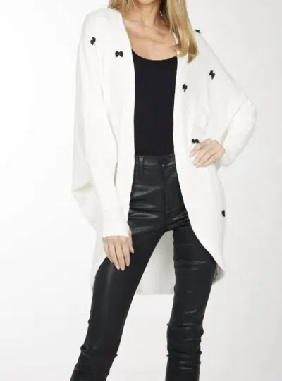 Michael Lauren Albany Draped Dolman Cardigan In Ivory In White