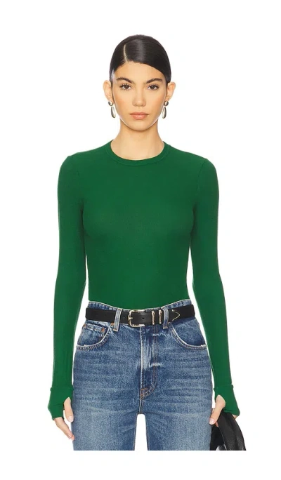 Michael Lauren Alick Long Sleeve Tee In Green