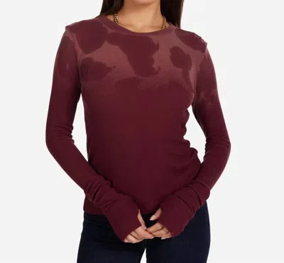 Michael Lauren Axl Long Sleeve Shirt In Merlot In Red