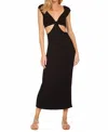 Michael Lauren Colvin Cutout Maxi With Slits In Black In Black
