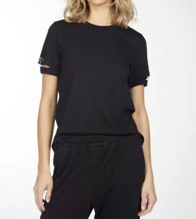 Michael Lauren Danbury Short Sleeve Crew Neck Tee In Black