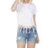 Michael Lauren Darrow Tee W/ Tie Fringe In White In White