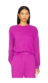 Michael Lauren Exon Crew Neck Pullover In Berry Burst