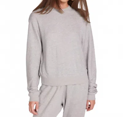 Michael Lauren Exon Cropped Pullover Top In Heather Grey In Gray