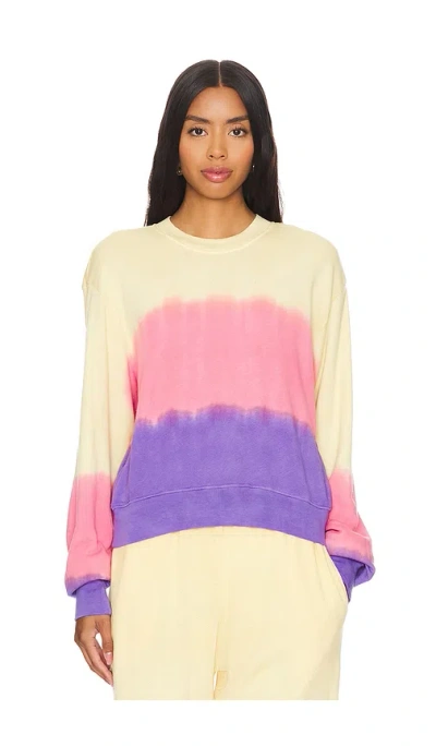 Michael Lauren Exon Drop Shoulder Crew Neck Pullover In Spumoni