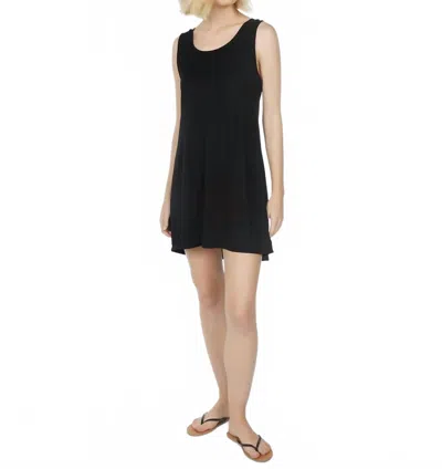 Michael Lauren Hammett Back Pleat Dress In Black