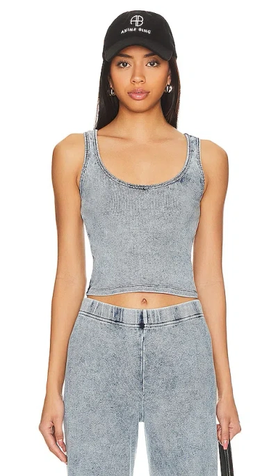 Michael Lauren Hazuki Acid Wash Tank In Blue