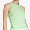 Michael Lauren Huntington Tank Top W/ Side Slit Light Green In Multi