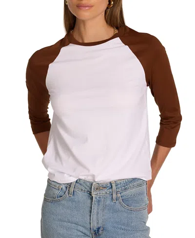 Michael Lauren Katya Raglan 3/4-sleeve Tee In Multi