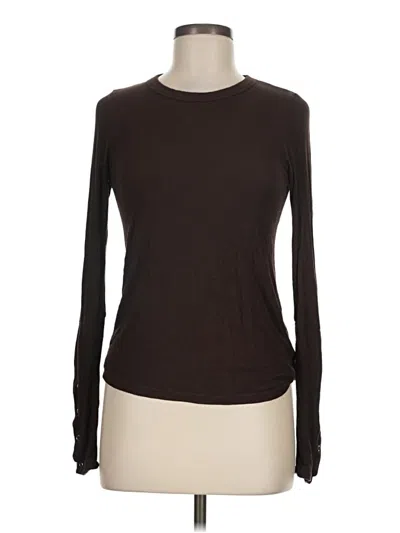 Pre-owned Michael Lauren Long Sleeve T-shirt In Brown