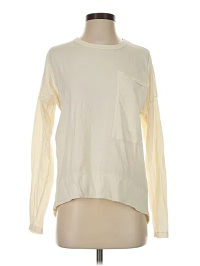 Pre-owned Michael Lauren Long Sleeve T-shirt In Ivory