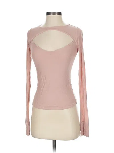 Pre-owned Michael Lauren Long Sleeve T-shirt In Pink