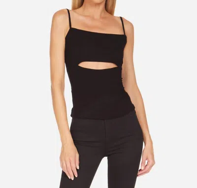 Michael Lauren Lonza Spaghetti Cut Out Top In Black
