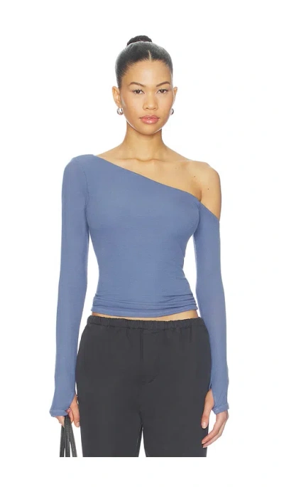 Michael Lauren Magdaleno Cold Shoulder Long Sleeve In Blue