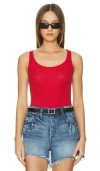 Michael Lauren Mason Basic Rib Tank In 绯红