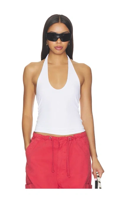 Michael Lauren Mills Halter Top Double In White