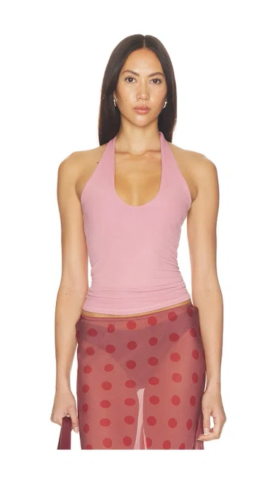 Michael Lauren Mills Halter Top In Pink