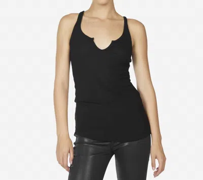 Michael Lauren Murphy Front Open Slit Tank In Black