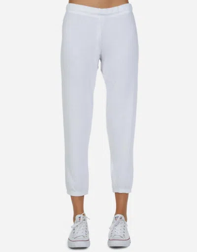 Michael Lauren Nate Crop Sweatpants In White