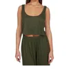 Michael Lauren Neko Oversized Tank Top In Army In Multi