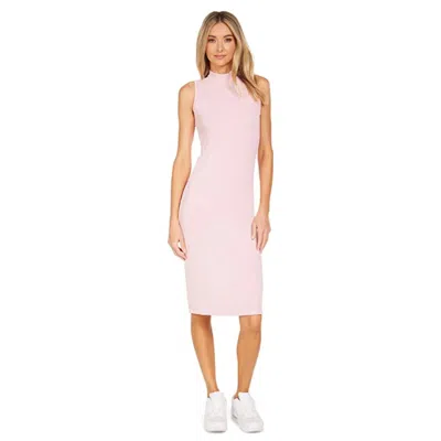 Michael Lauren Phillips Dress Cherry Blossom Mineral Ribbed Ddr2198 In Pink