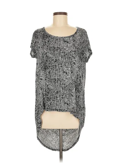 Pre-owned Michael Lauren Short Sleeve Top Gray Scoop Neck Tops