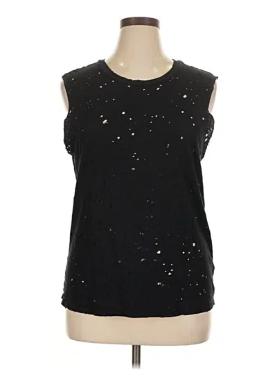 Pre-owned Michael Lauren Sleeveless Blouse In Black