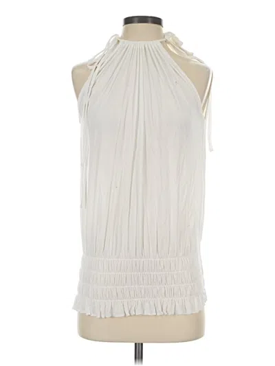 Pre-owned Michael Lauren Sleeveless Blouse In Ivory