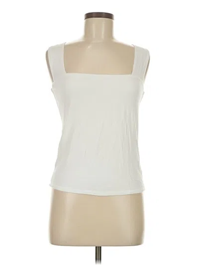 Pre-owned Michael Lauren Sleeveless Blouse In White
