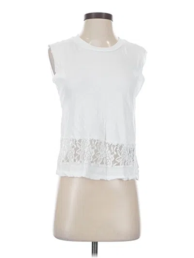 Pre-owned Michael Lauren Sleeveless Blouse In White