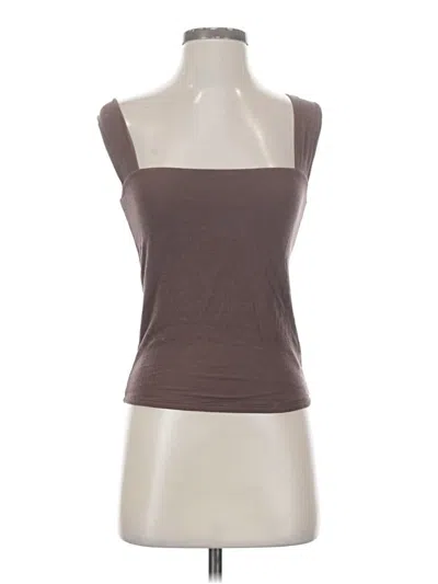 Pre-owned Michael Lauren Tank Top Brown Square Neckline Tops