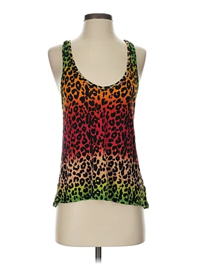 Pre-owned Michael Lauren Tank Top Orange Halter Neckline Tops