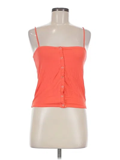 Pre-owned Michael Lauren Tank Top Orange Strapless Neckline Tops