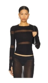 Michael Lauren Vex Long Sleeve Fitted Top