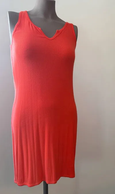 Michael Lauren Women's Richard Tank Dress In Orange In Red