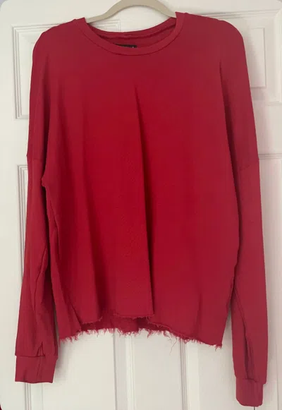 Michael Lauren Women's Travis Crop Pullover In Brick In Red