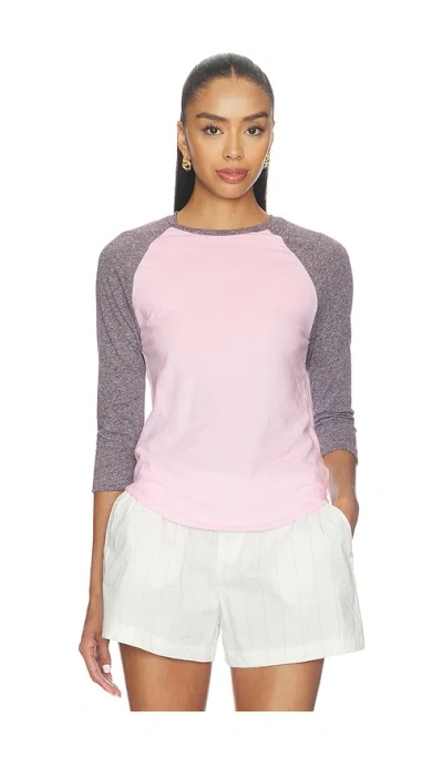Michael Lauren X Revolve Katya Raglan 3/4 Sleeve Tee In Multi