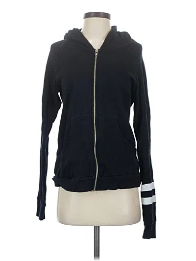 Pre-owned Michael Lauren Zip Up Hoodie In Black
