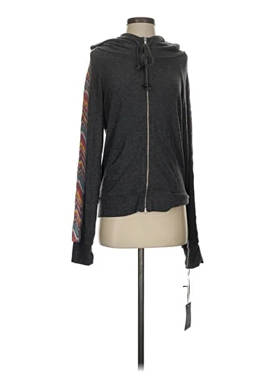 Pre-owned Michael Lauren Zip Up Hoodie In Gray