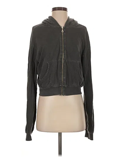 Pre-owned Michael Lauren Zip Up Hoodie In Gray