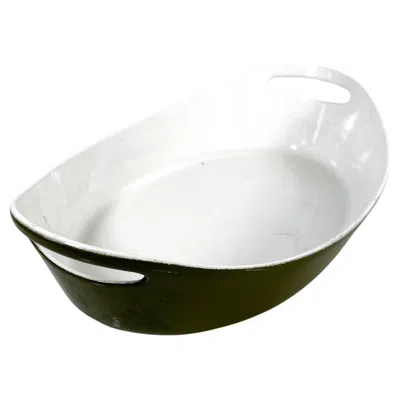 Pre-owned Michael Lax 1970s Copco Oval Casserole Green Enamelware  Denmark