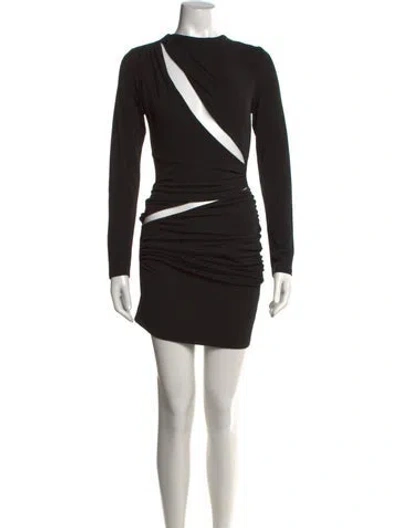 Pre-owned Michael Lo Sordo Asymmetrical Mini Dress W/ Tags In Black