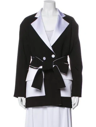 Pre-owned Michael Lo Sordo Colorblock Pattern Blazer In Black