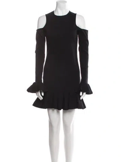 Pre-owned Michael Lo Sordo Crew Neck Mini Dress In Black