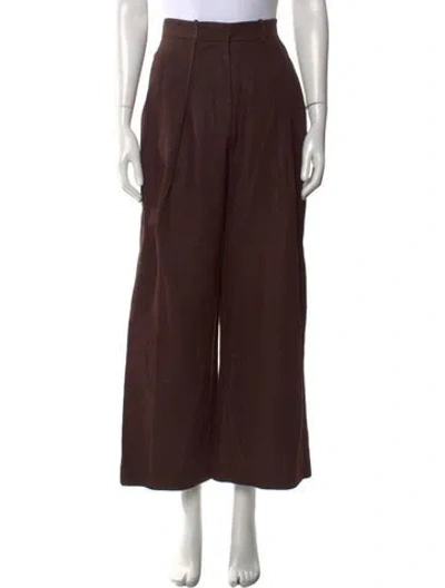 Pre-owned Michael Lo Sordo Linen Wide Leg Pants In Purple