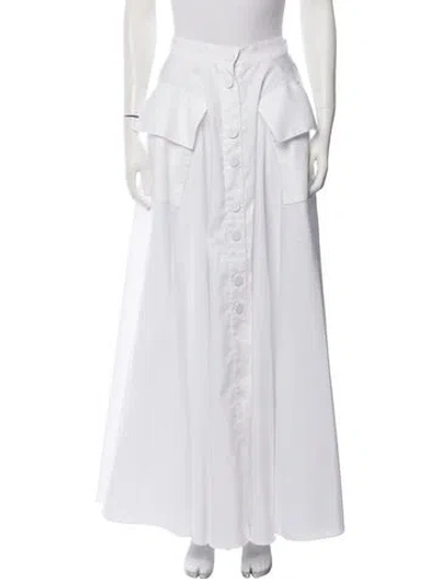 Pre-owned Michael Lo Sordo Long Skirt In White
