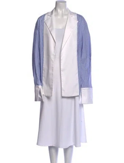 Pre-owned Michael Lo Sordo Long Sleeve Tunic In White