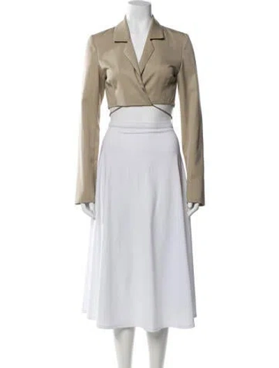 Pre-owned Michael Lo Sordo Silk Blazer In Neutral