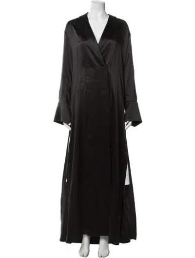 Pre-owned Michael Lo Sordo Silk Coat In Black
